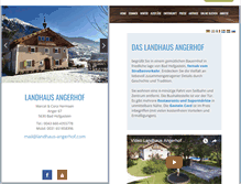 Tablet Screenshot of landhaus-angerhof.com
